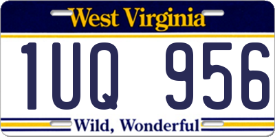WV license plate 1UQ956