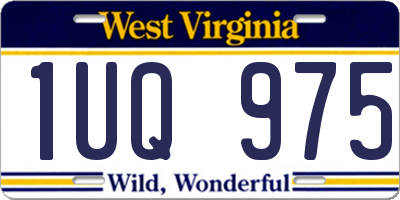 WV license plate 1UQ975