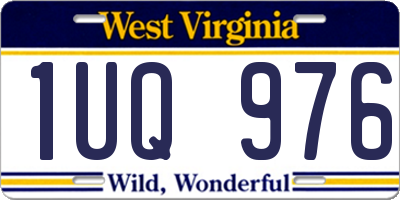 WV license plate 1UQ976
