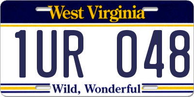 WV license plate 1UR048