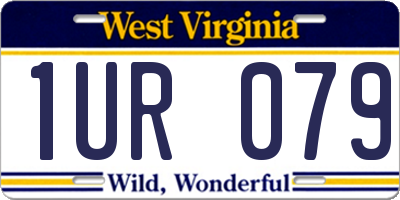 WV license plate 1UR079