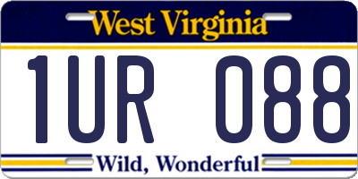 WV license plate 1UR088
