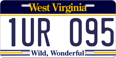 WV license plate 1UR095