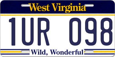 WV license plate 1UR098
