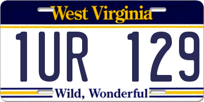 WV license plate 1UR129