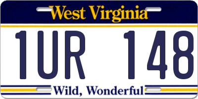 WV license plate 1UR148