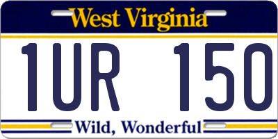 WV license plate 1UR150