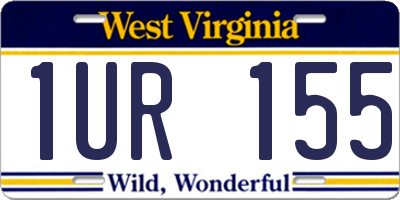 WV license plate 1UR155