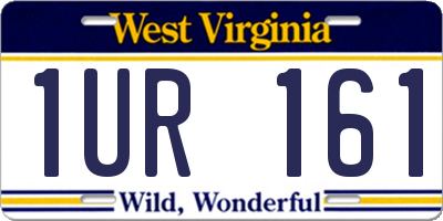 WV license plate 1UR161