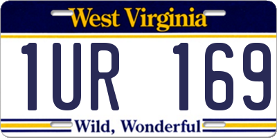 WV license plate 1UR169