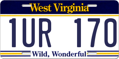 WV license plate 1UR170