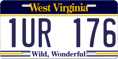 WV license plate 1UR176
