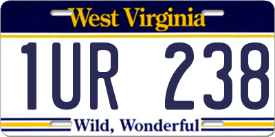 WV license plate 1UR238