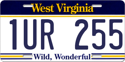 WV license plate 1UR255