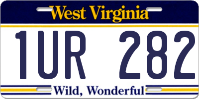 WV license plate 1UR282
