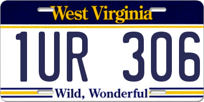 WV license plate 1UR306