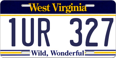 WV license plate 1UR327