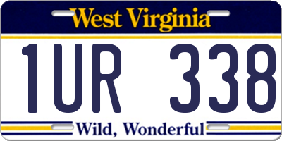 WV license plate 1UR338