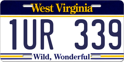 WV license plate 1UR339