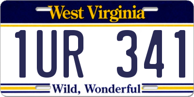 WV license plate 1UR341