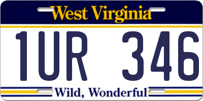 WV license plate 1UR346