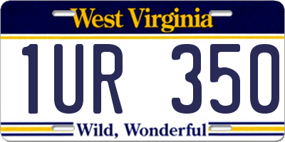 WV license plate 1UR350