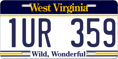 WV license plate 1UR359