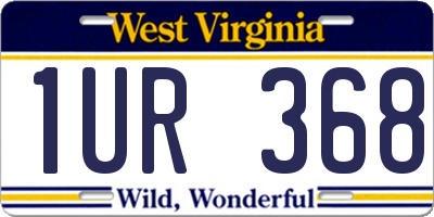 WV license plate 1UR368