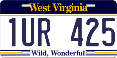 WV license plate 1UR425
