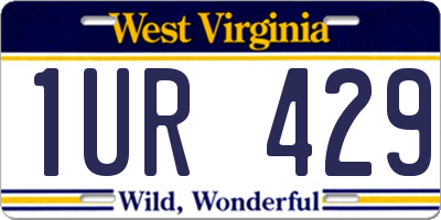 WV license plate 1UR429