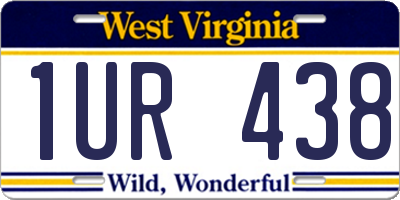WV license plate 1UR438