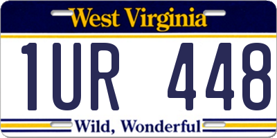 WV license plate 1UR448