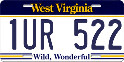 WV license plate 1UR522