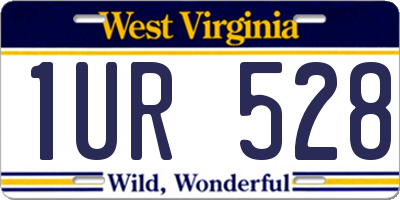 WV license plate 1UR528