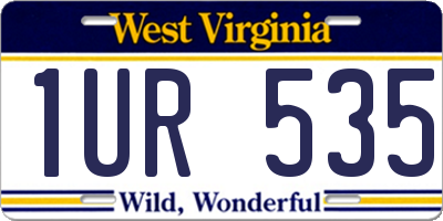 WV license plate 1UR535