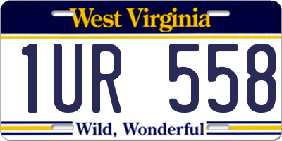 WV license plate 1UR558