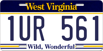 WV license plate 1UR561