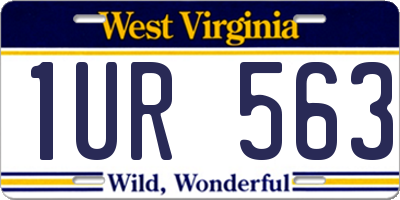 WV license plate 1UR563