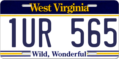 WV license plate 1UR565