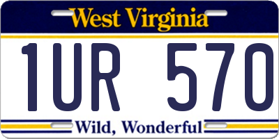 WV license plate 1UR570