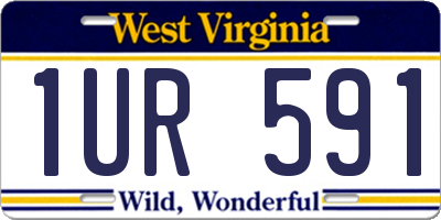 WV license plate 1UR591