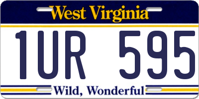 WV license plate 1UR595