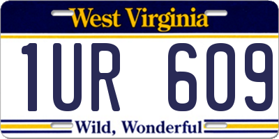 WV license plate 1UR609