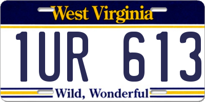WV license plate 1UR613