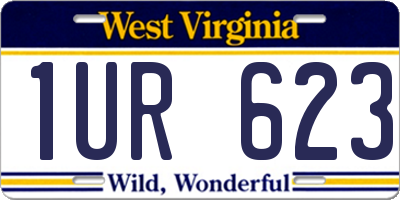 WV license plate 1UR623