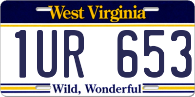 WV license plate 1UR653
