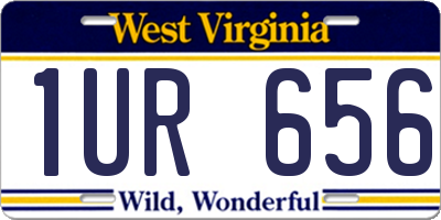 WV license plate 1UR656