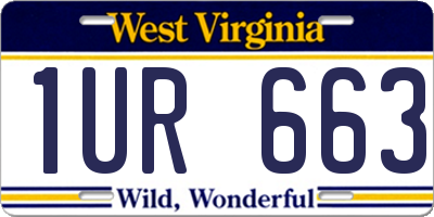 WV license plate 1UR663