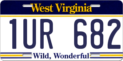 WV license plate 1UR682