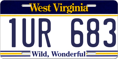 WV license plate 1UR683